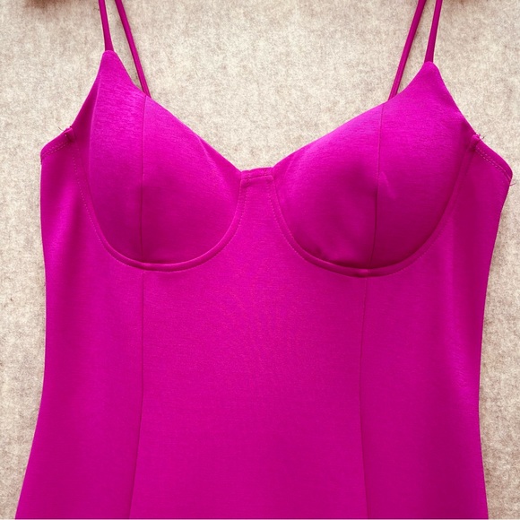 Women's Spaghetti Strap Bodycon Scuba Cocktail Dress L Juniors - Picture 2 of 6